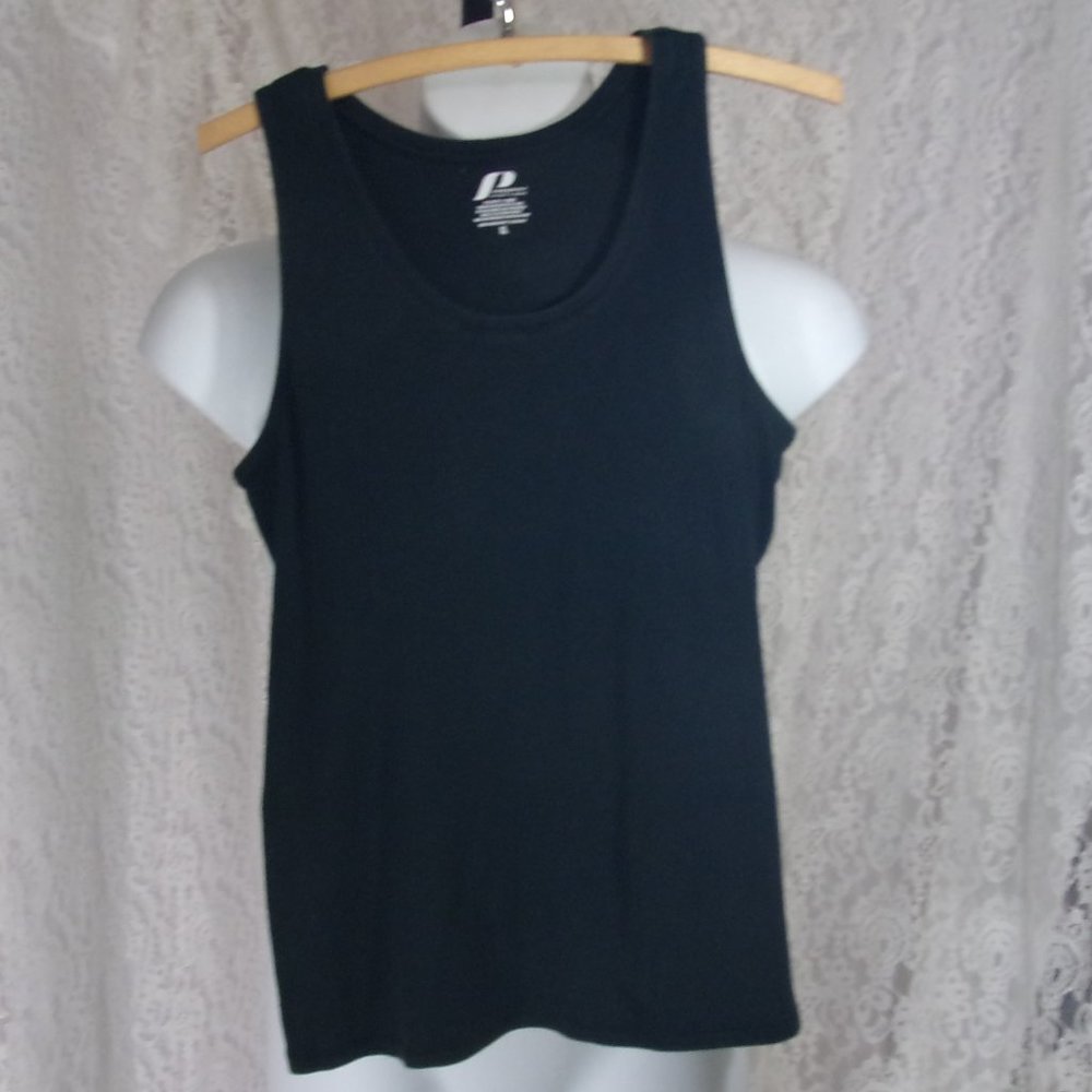 Pro Spirit Rib Knit Black Tank Top
